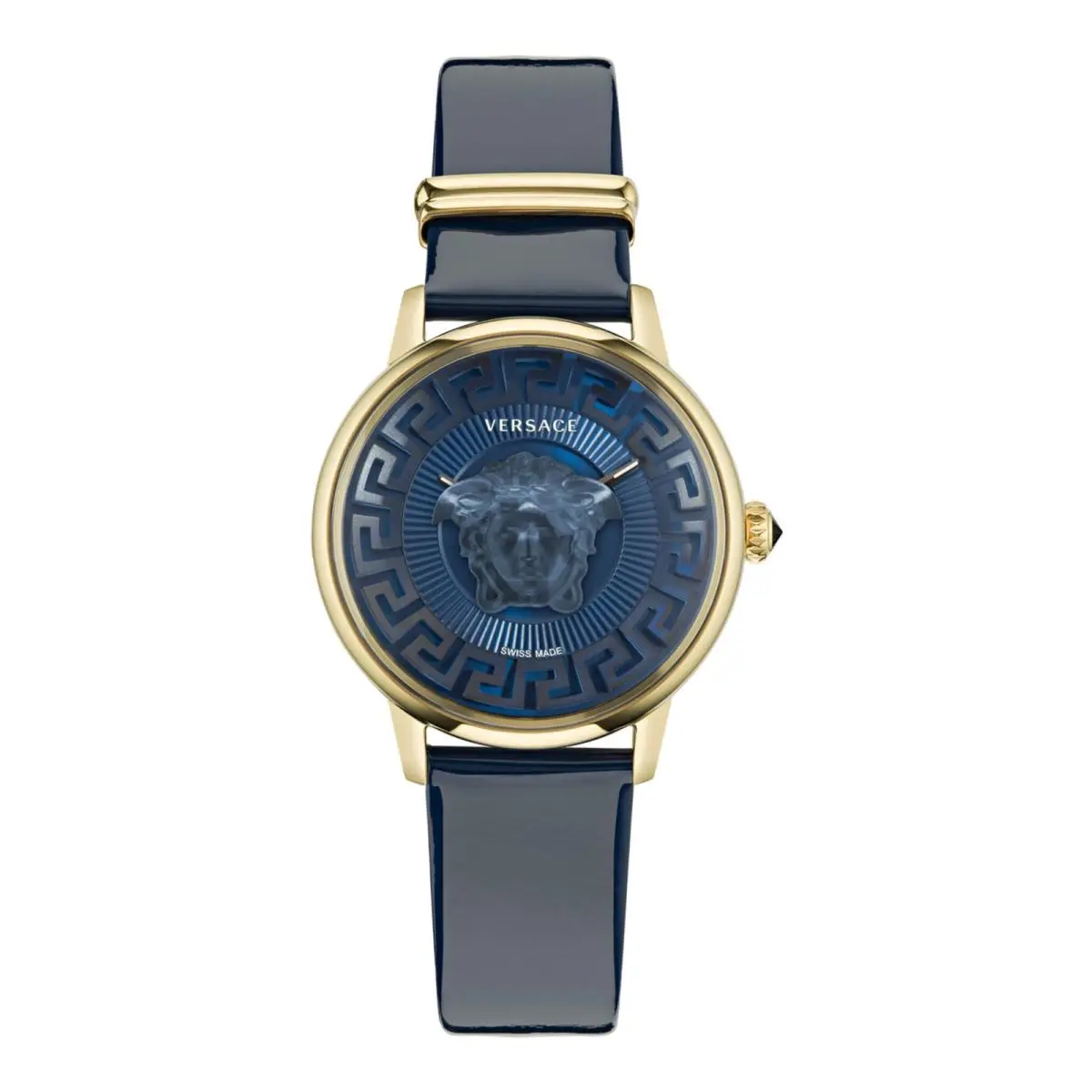 Womens IP Yellow Gold 38mm Strap Fashion Watch by Versace