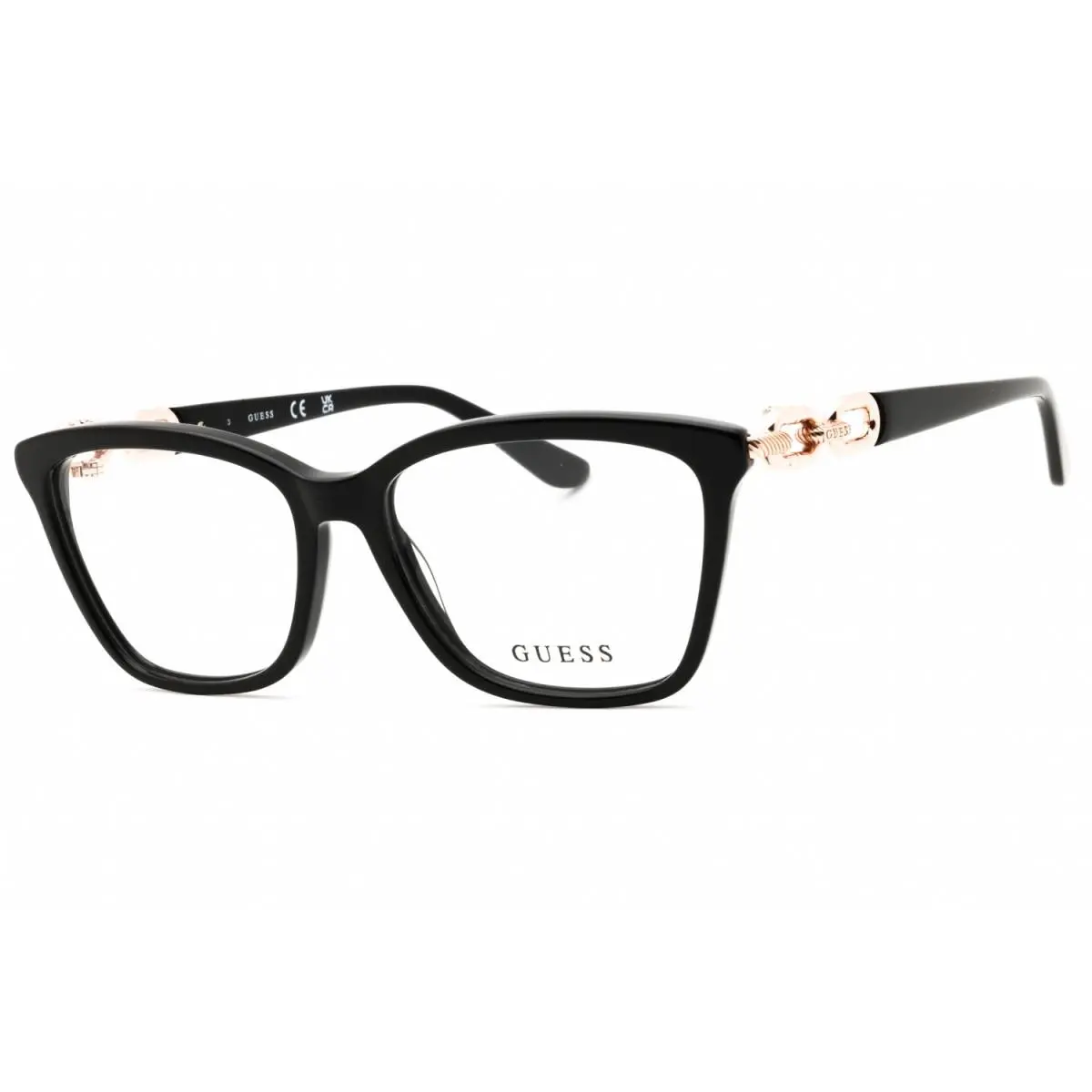 GU50181 001 Shiny Black 52mm Eyeglasses by Guess