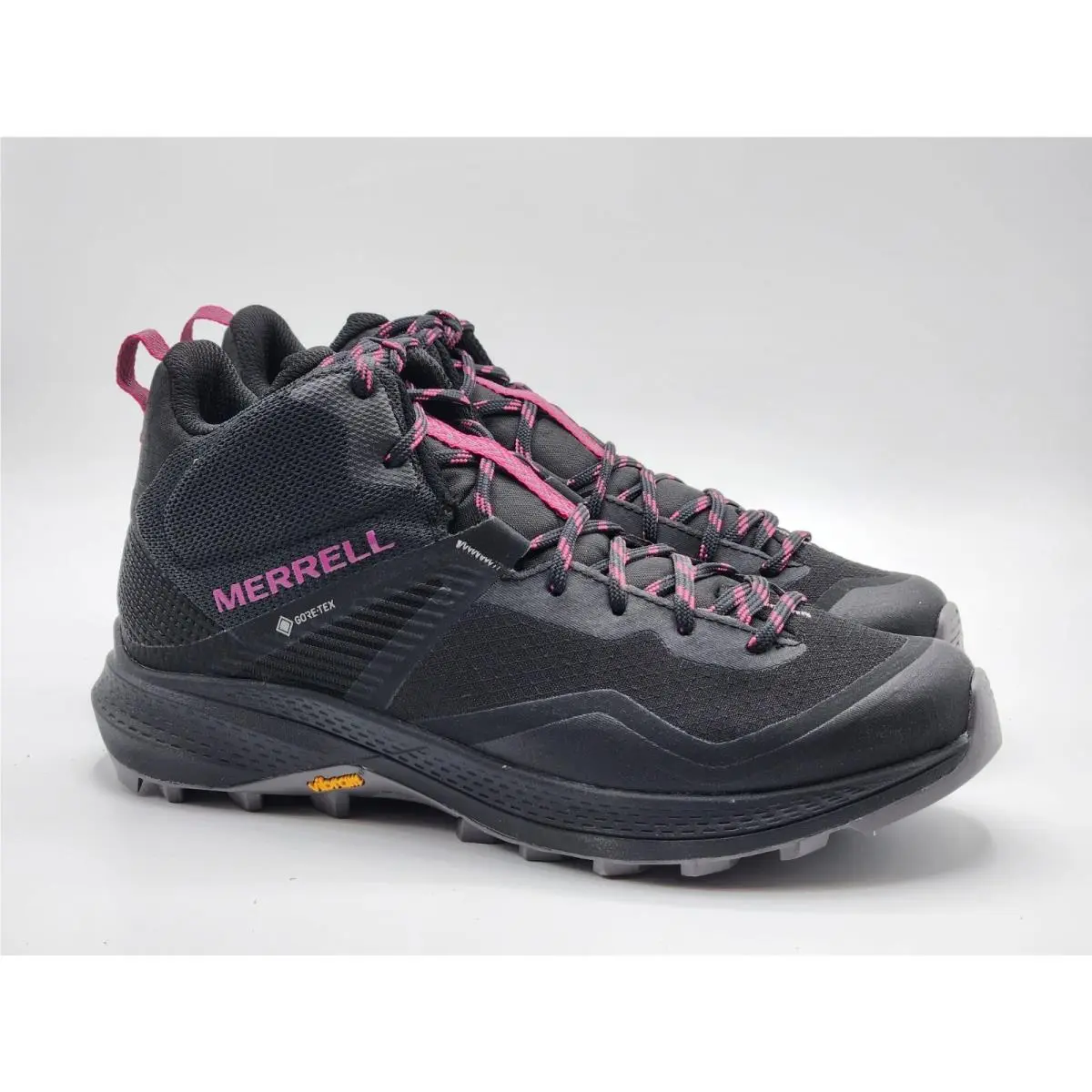 Merrell Mqm 3 Mid Gtx Womens Waterproof Hiking Boot Black Fuchsia Vibram J135532