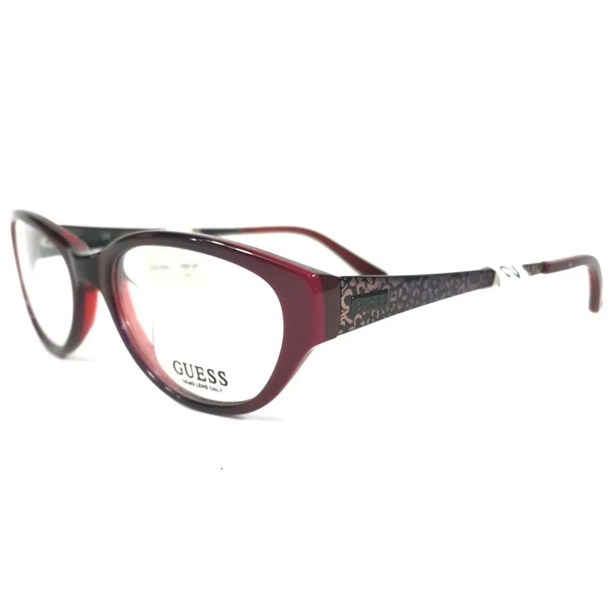 Eyeglasses Frames GU2226 Purbu Purple Red Burgundy Pink Cat Eye 51-16-135 by Guess