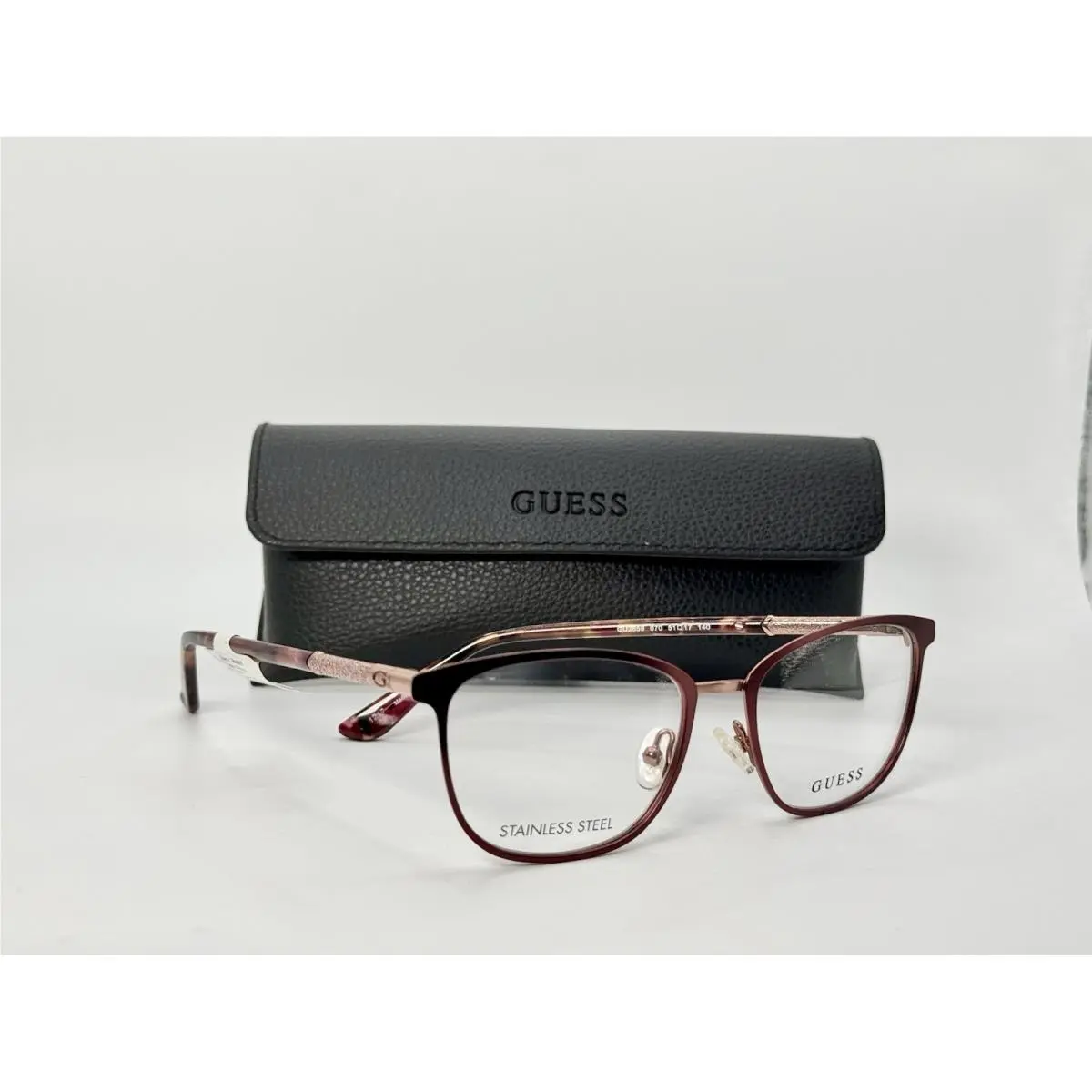 GU2659 070 Burgundy Eyeglasses 51-17-140 by Guess