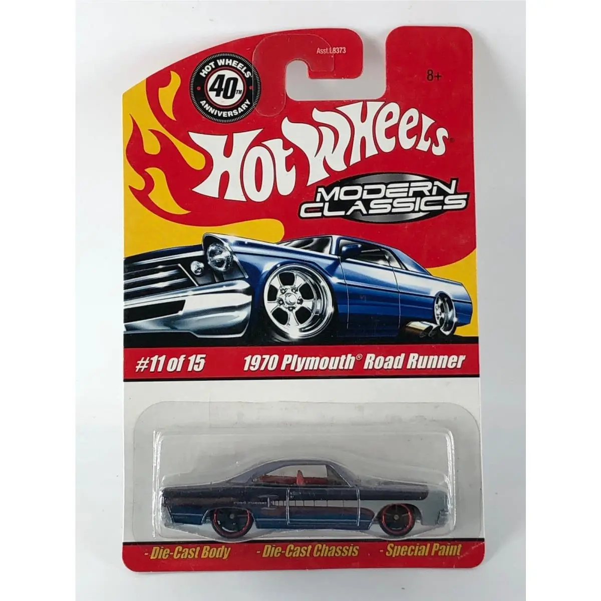 Hot Wheels 1970 Plymouth Road Runner Spectraflame Black Modern Classics 11/15
