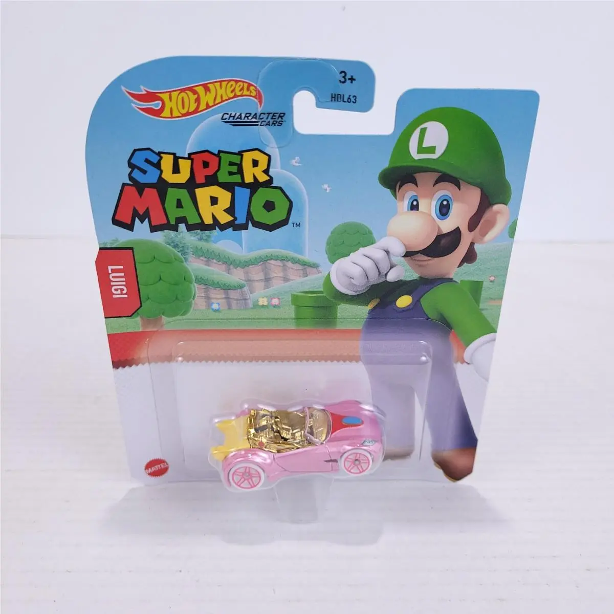Packaging Error Hot Wheels Charachter Cars Super Mario Peach Car On Luigi Card