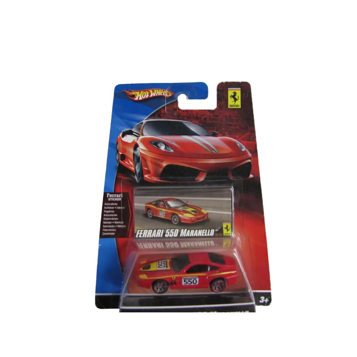 2007 Hot Wheels Ferrari 550 Maranello Ferrari Racer Red w/ Sticker