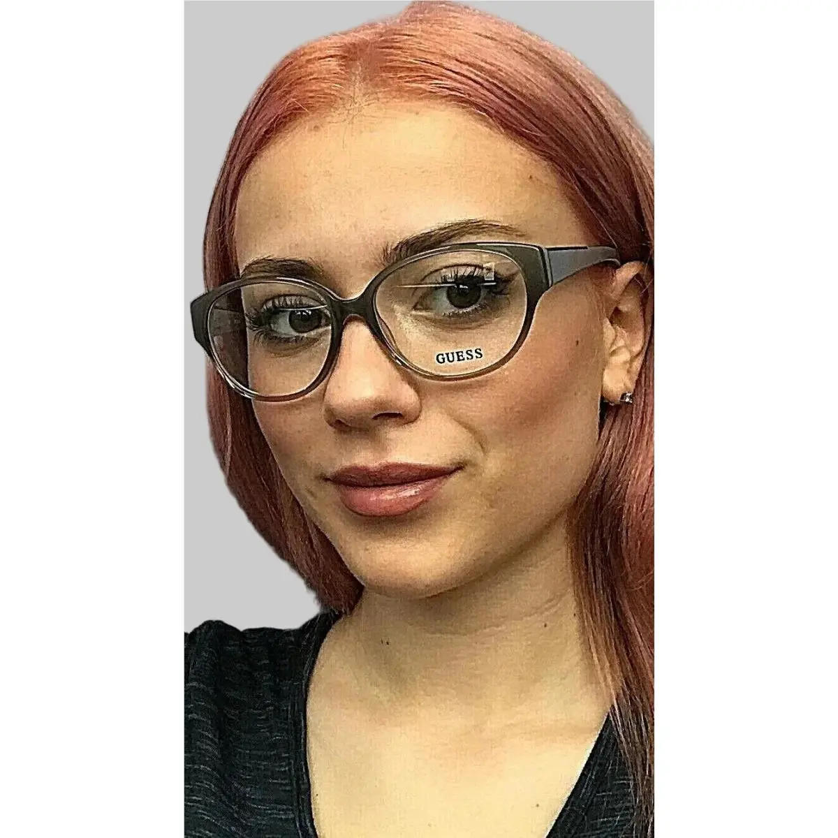 Guess GU 2394 Gry 54mm Gray Cats Eye Rx Women`s Eyeglasses Frame