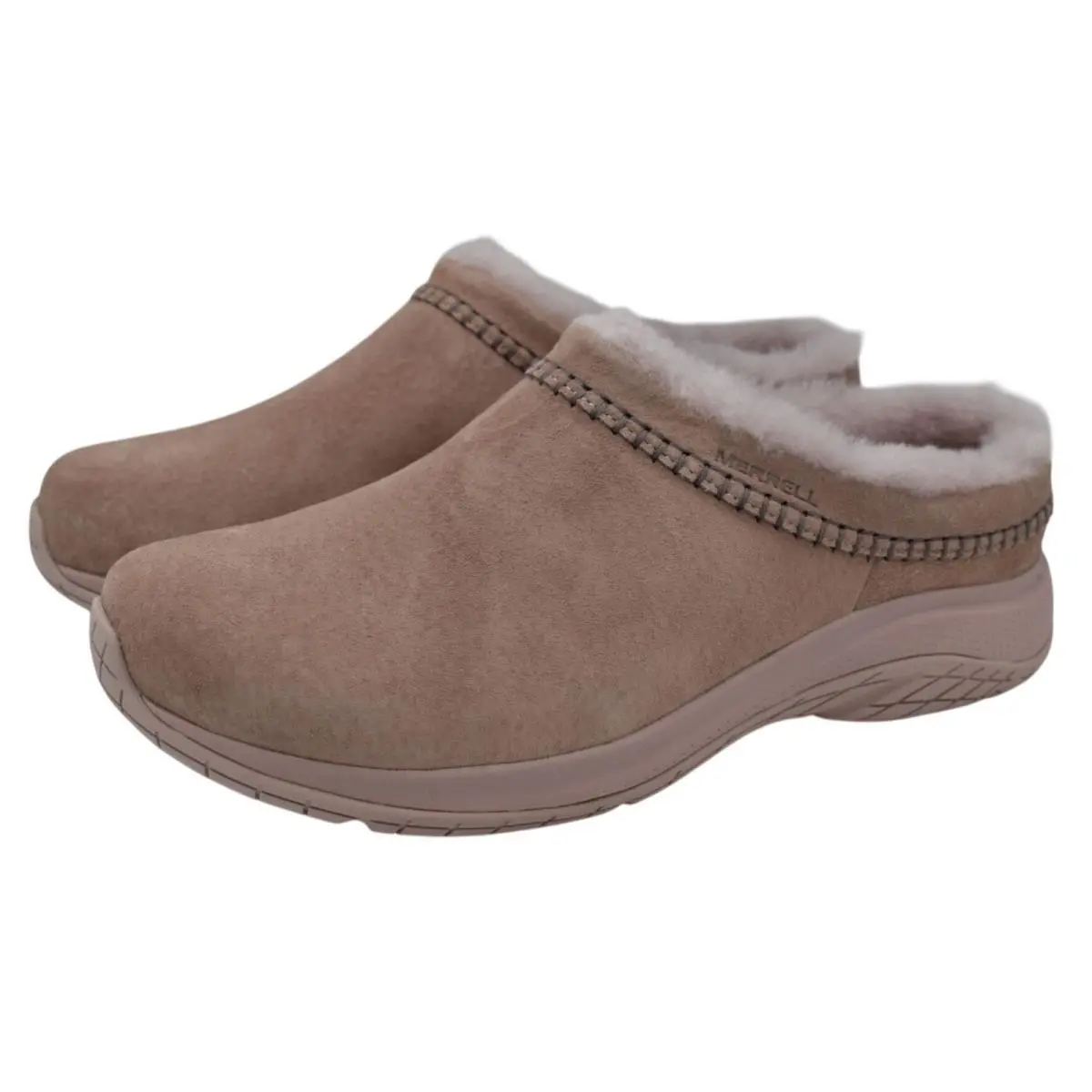 Merrell Womens Size 10 Encore Ice 5 Adobe Rose Suede Moc Mules Clogs Shoes
