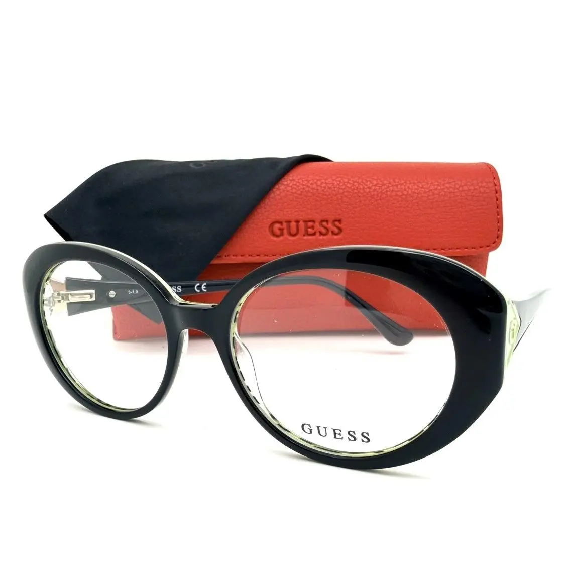 Eyeglasses GU 2746 005 Shiny Black 52-17-140 with Case by Guess