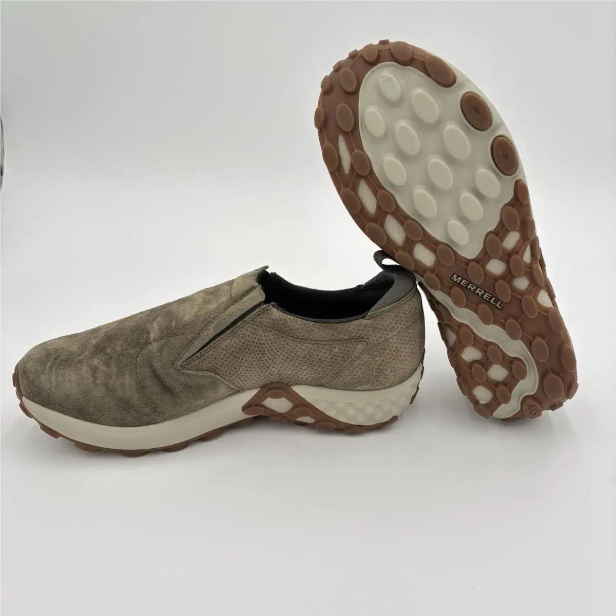 Merrell Jungle Moc Ac+ Suede Slip On Shoe Men 8.5 Dusty Olive J91705 Comfort
