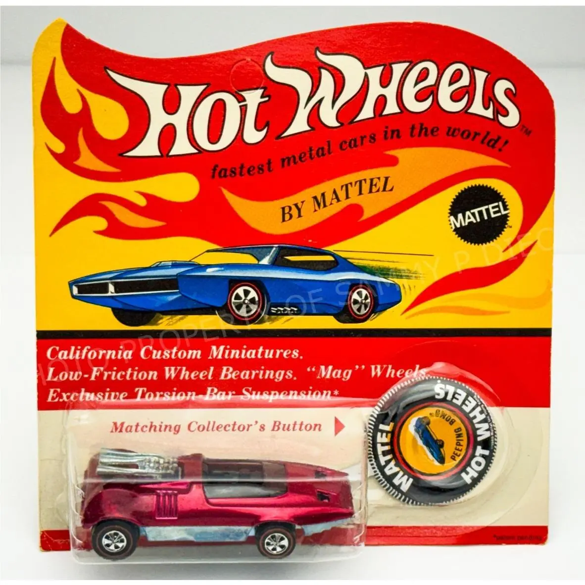 Hot Wheels Redline Peeping Bomb Rose US Black Interior in Blisterpack
