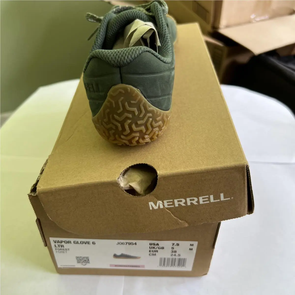 Merrell shoes - Merrell Vapor Glove 6 LTR - Green (UPC: 195019575240) 0