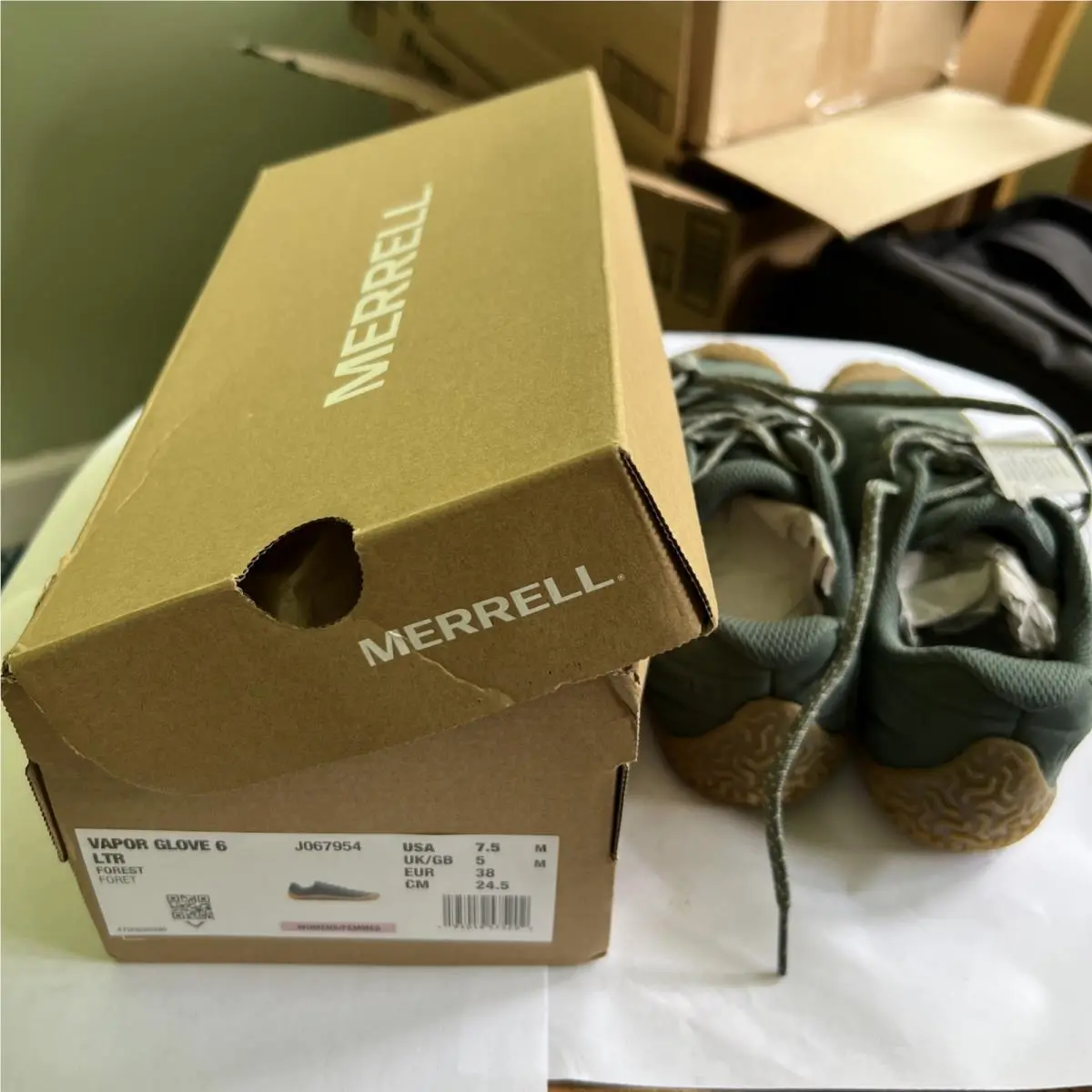 Merrell shoes - Merrell Vapor Glove 6 LTR - Green (UPC: 195019575240) 8