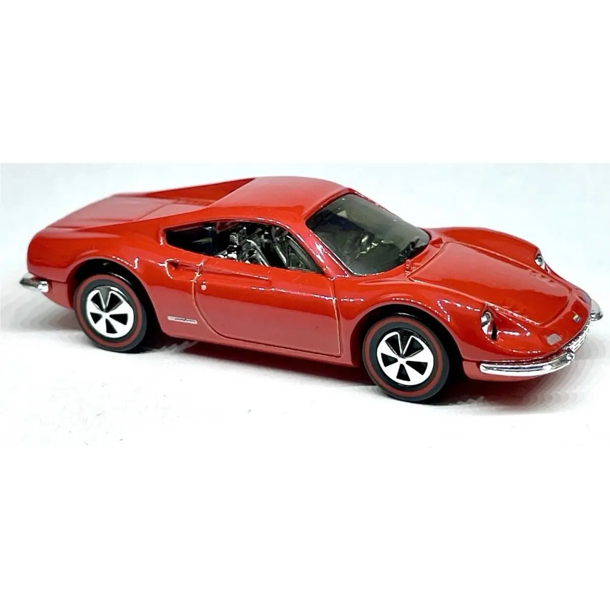 Hot Wheels Custom Made Redline Red Ferrari Dino 206 GT Diecast 1:64