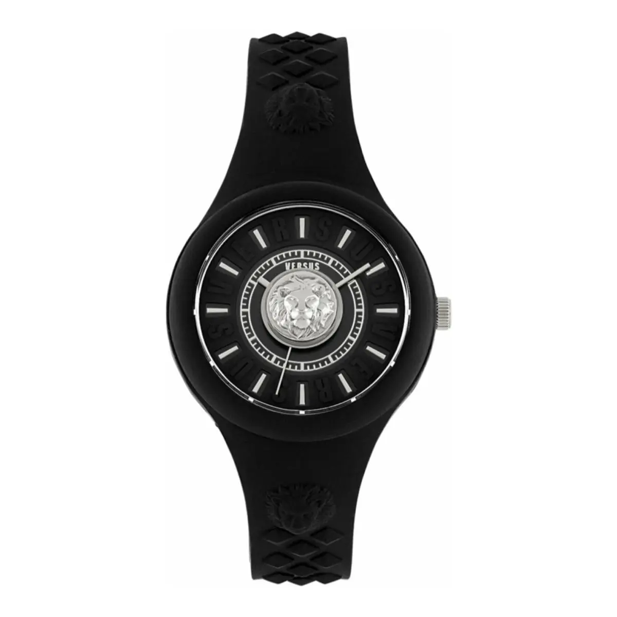 Versus Versace Womens Black 39mm Strap Fashion Watch - Black