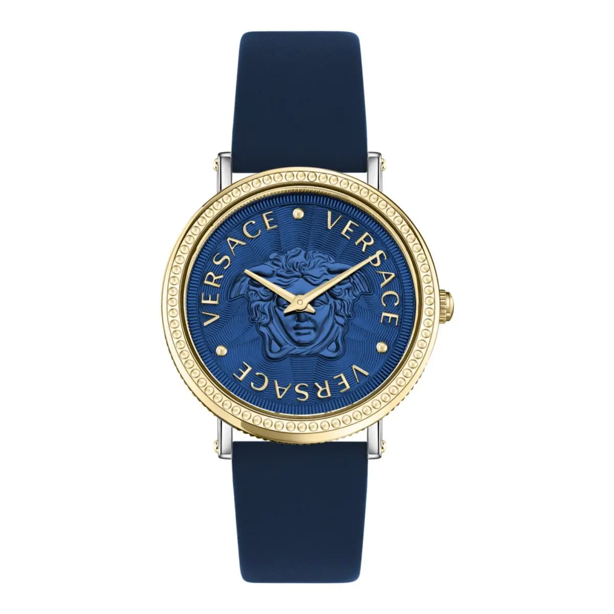 Womens Two Tone 37mm Strap Fashion Watch by Versace