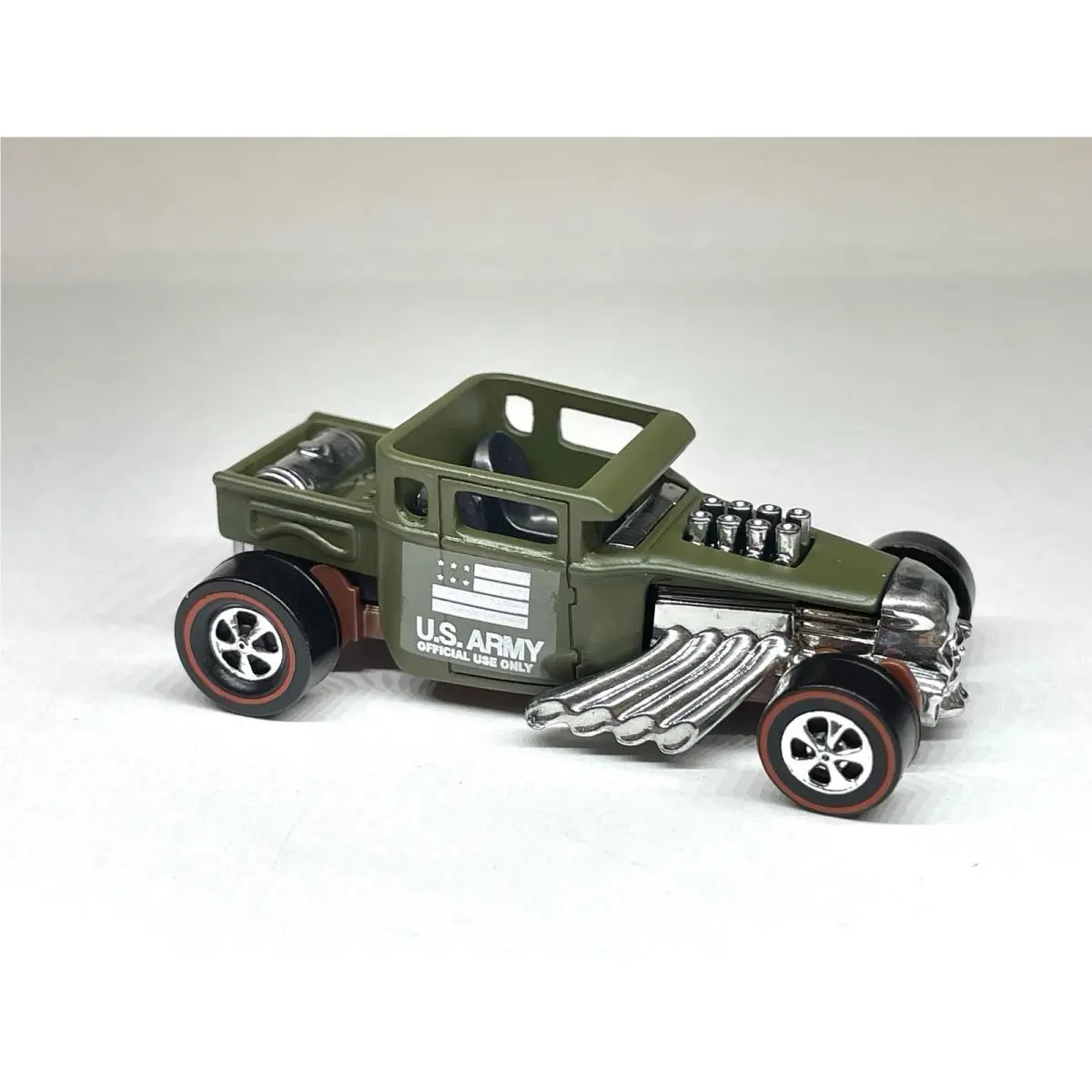 Hot Wheels Custom Made Military Army Police Redline Bone Shaker