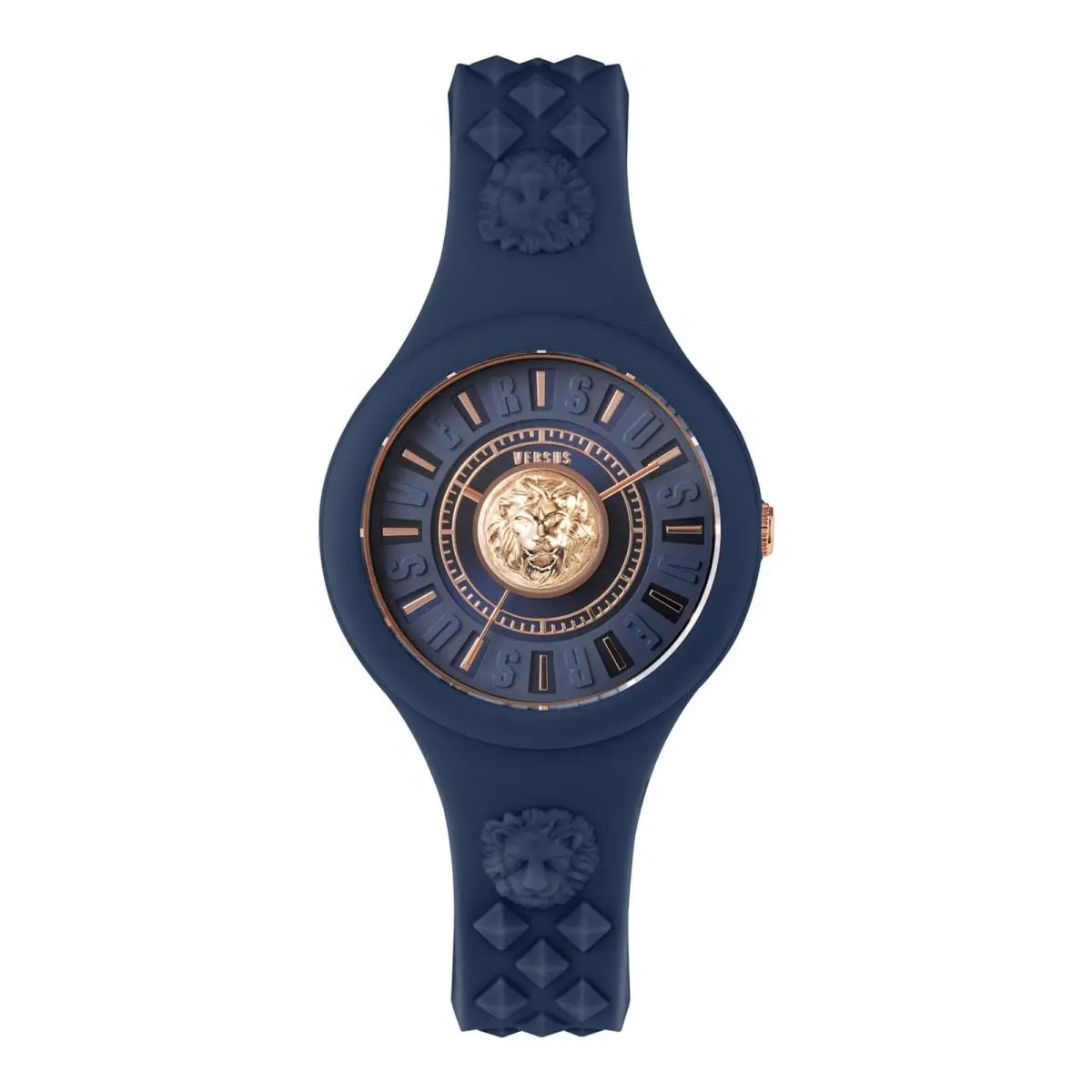 Versus Versace Womens Blue 39mm Strap Fashion Watch - Blue