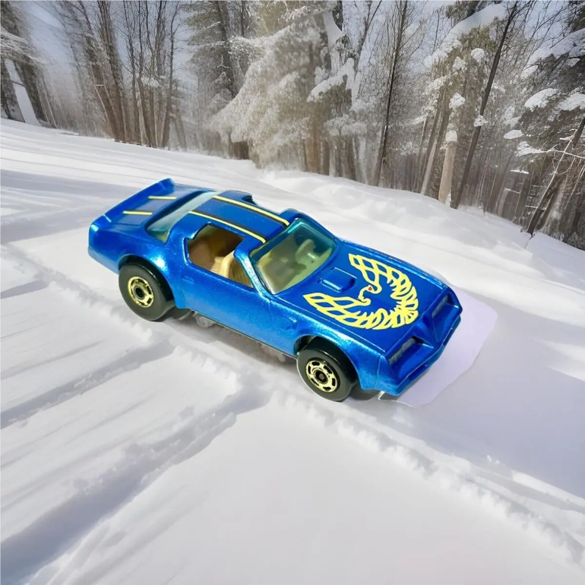 ⬜ Custom Made Hot Wheels Hot Bird - Metallic Blue Hotbird Hot Ones Wheels