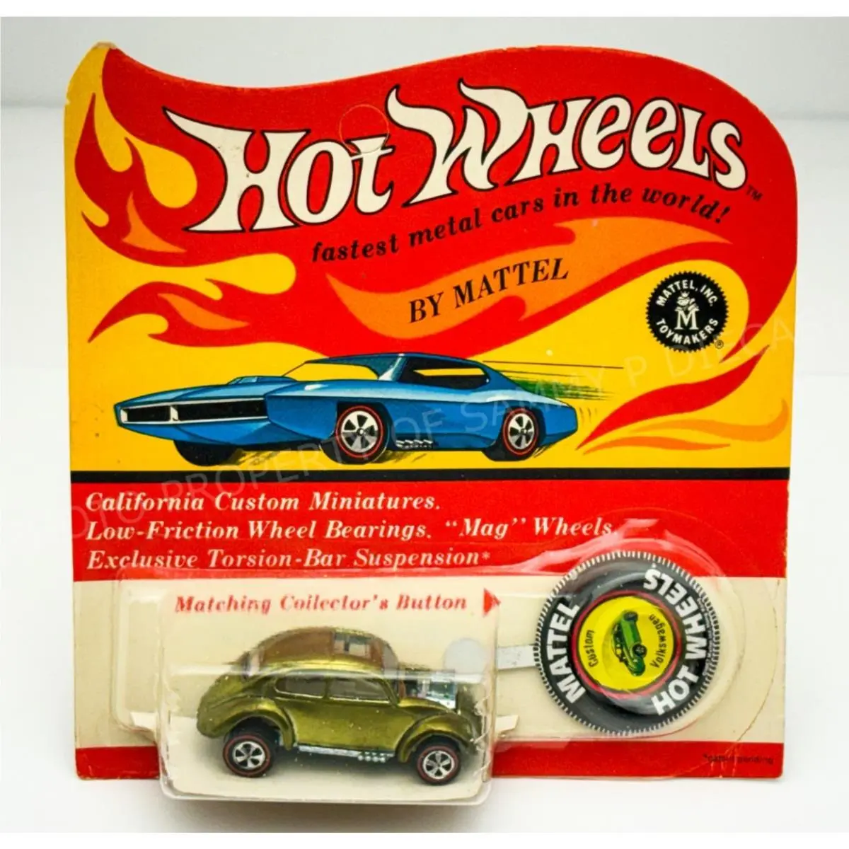 Hot Wheels Redline Custom Volkswagen Olive US White Interior Blisterpack