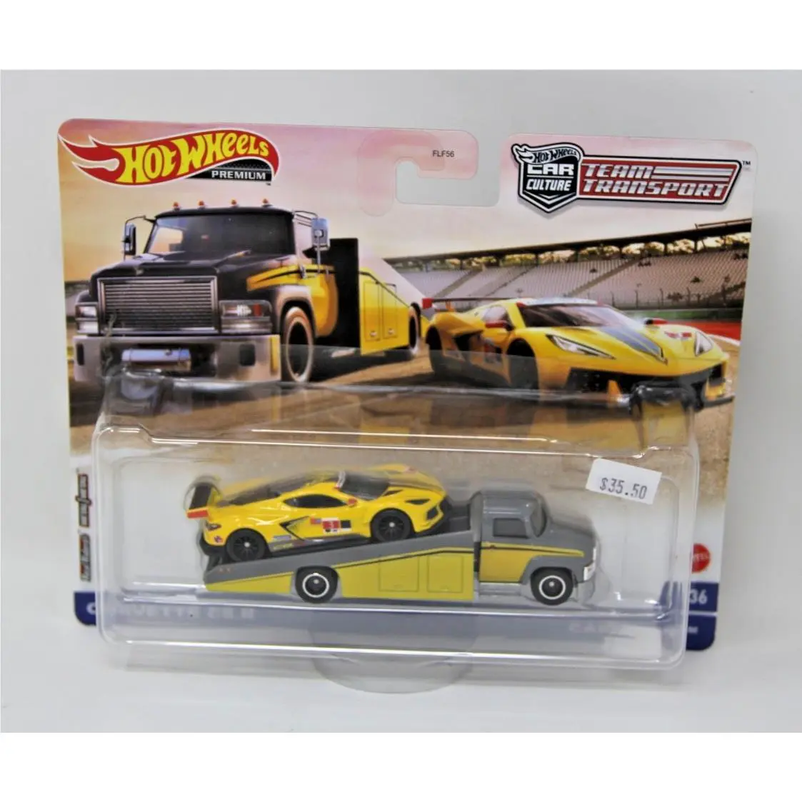 Hot Wheels Premium Car Culture Team Transport 36 Yellow Corvette C8.R
