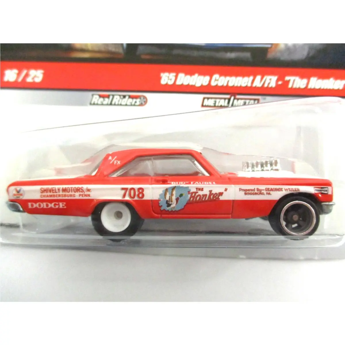 Hot Wheels Drag Strip Demons Faubel The Honker 1965 Dodge Coronet Af/x Drag Car