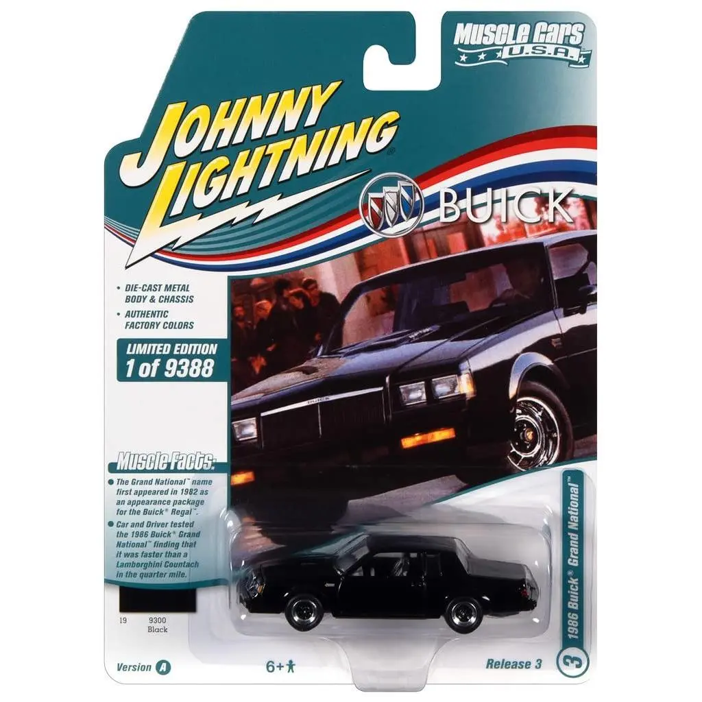 Johnny Lightning JLMC027 Muscle Car Ver A 1986 Regal T-type Black
