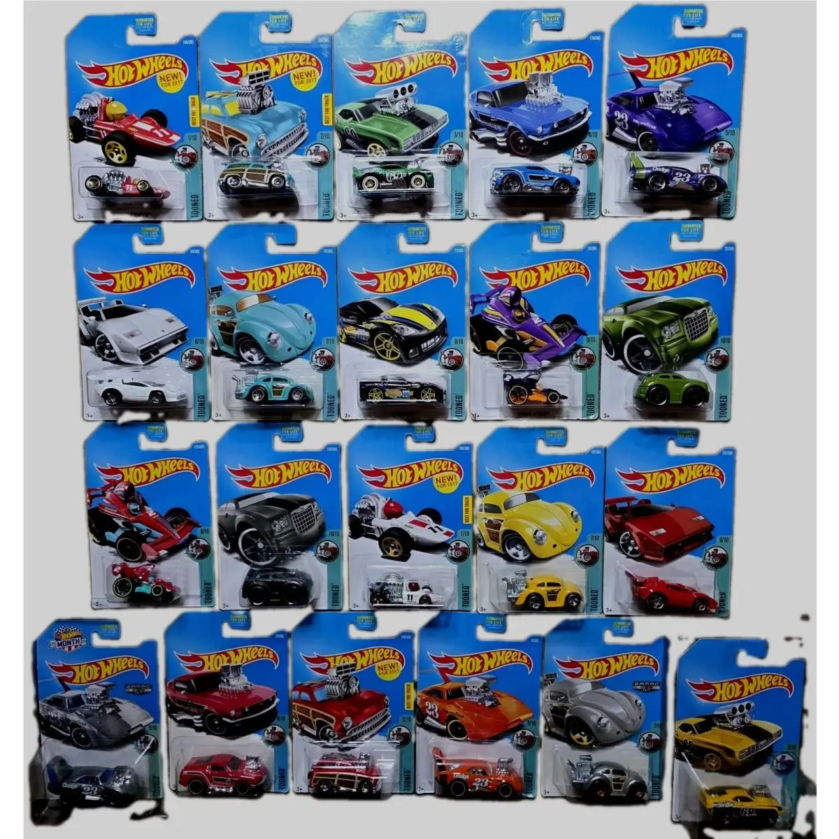 Hot Wheels Tooned 2016 Complete Set 1-10 Treasure Hunt x2 Zamac Chase Extras