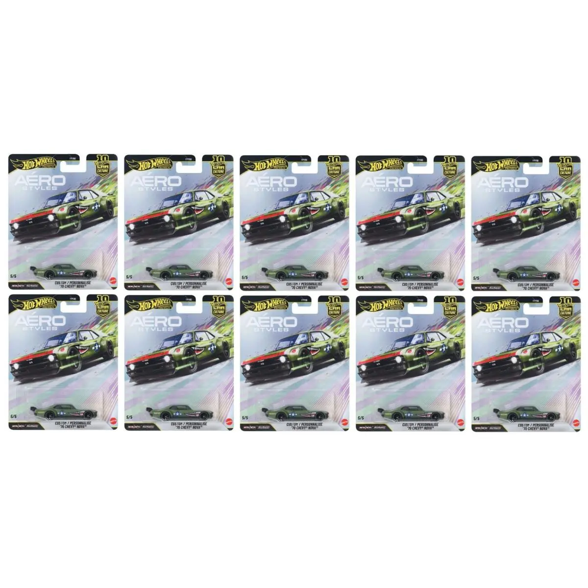 Hot Wheels Car Culture 2026 Aero Styles - Custom `70 Chevy Nova 5/5 - Case of 10