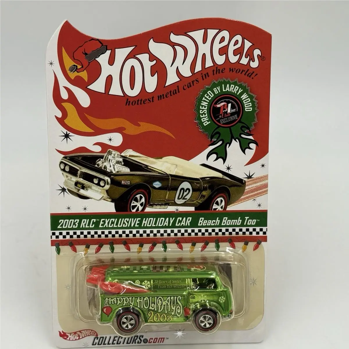 Hot Wheels Beach Bomb Too 2003 Rlc Holiday Car Green Redline Club with Protector