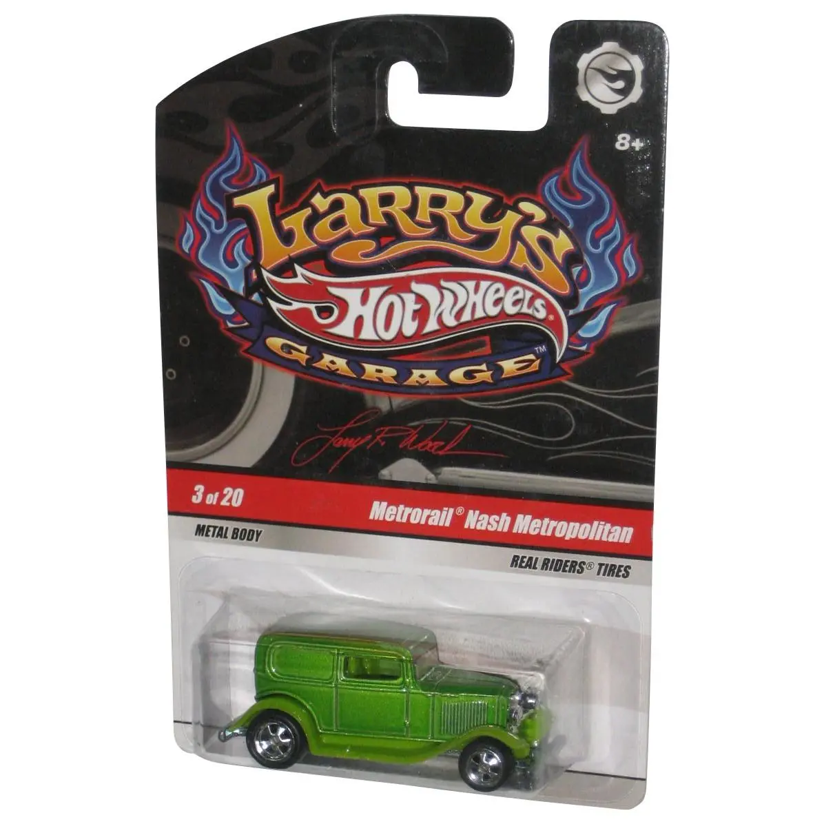 Hot Wheels Larry`s Garage 2008 Green `32 Ford Sedan Delivery Car - Card Error