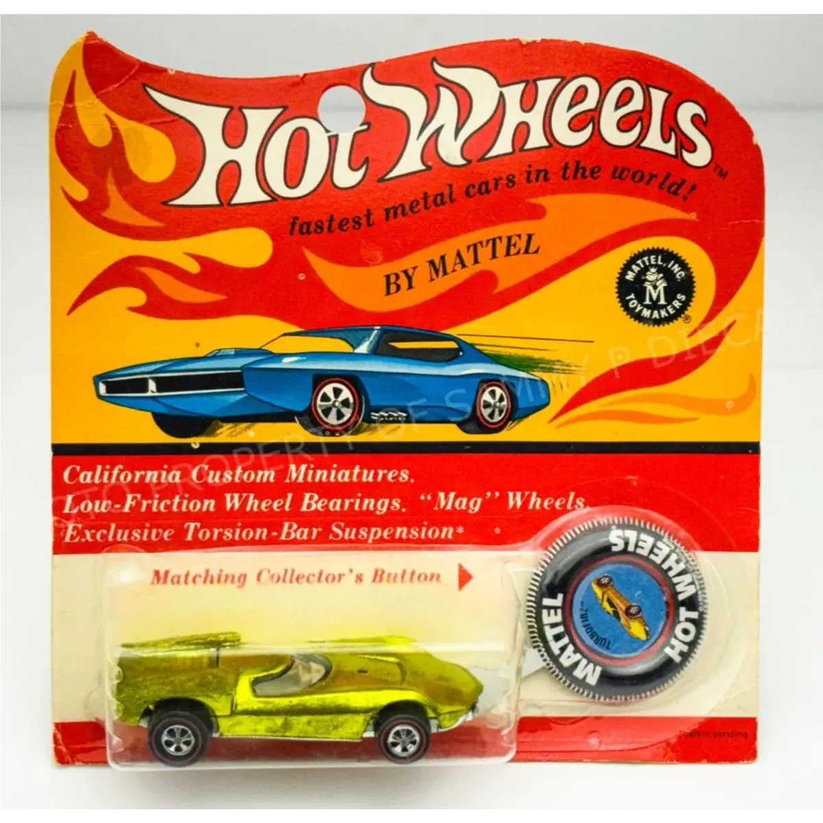 Hot Wheels Redline Turbofire Lime US White Interior in Blisterpack