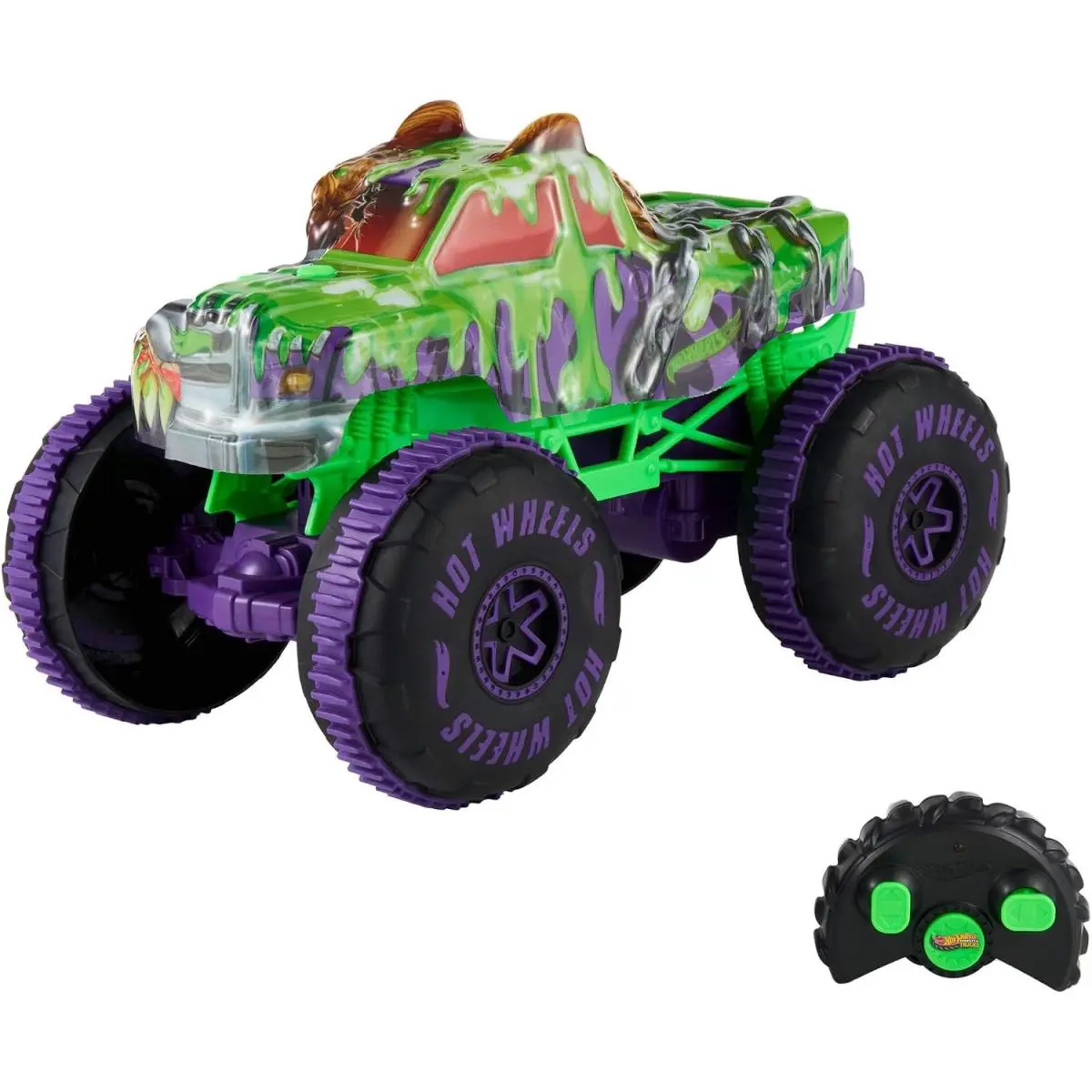 ​hot Wheels Monster Trucks Mutant Chaos Wreckin’ Wolf RC 1:15 Toy Vehicle