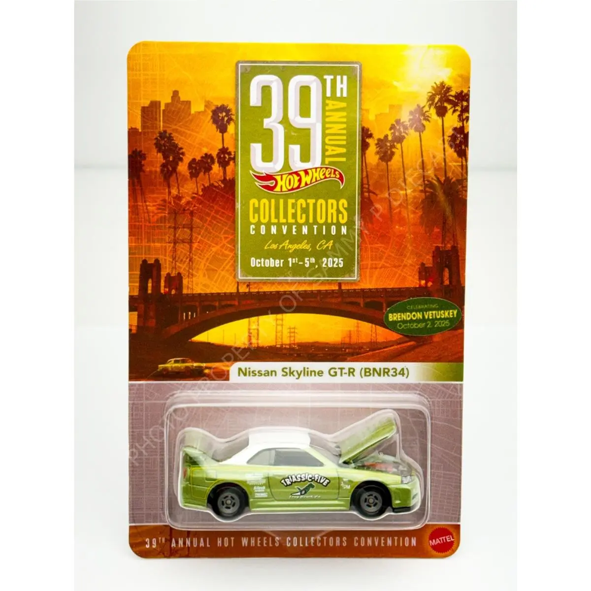 Hot Wheels 2025 39th LA Convention Dinner Nissan Skyline Gtr R34 616 W Sticker