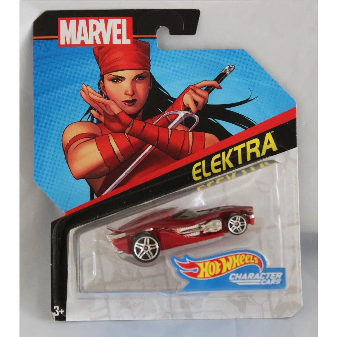 Hot Wheels Marvel Character Cars Elektra in Package Htf