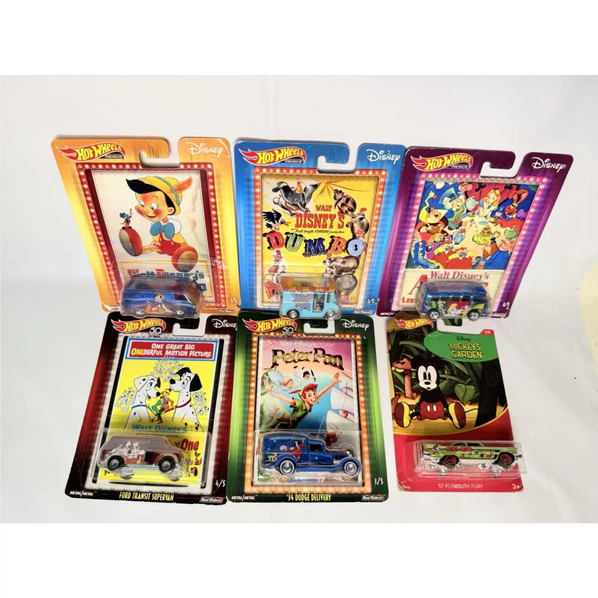 Vintage Hot Wheels: Alice In Wonderland 101 Dalmatians Dumbo Peter Pan Pinocchio