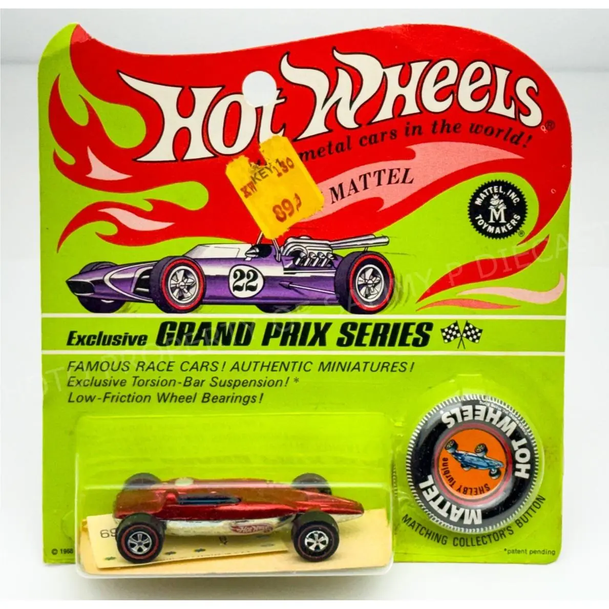 Hot Wheels Redline Shelby Turbine Red HK Black Interior in Blisterpack
