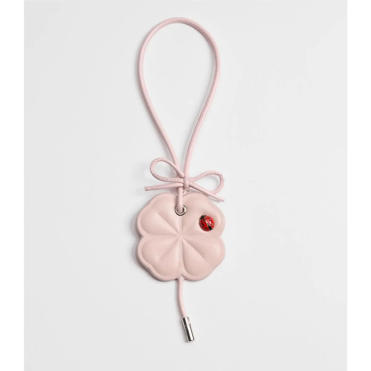 Four-leaf Clover Pink Leather Bag Charm Keychain Boxed by Dior