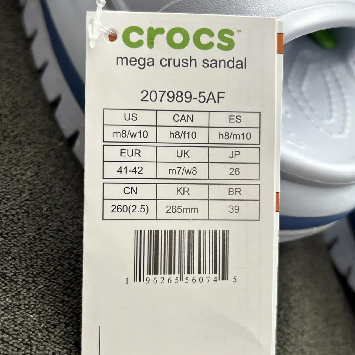 Crocs shoes - Mega Crush Sandal - Mega Crush Sandal - Blue (UPC: 196265560745) 5