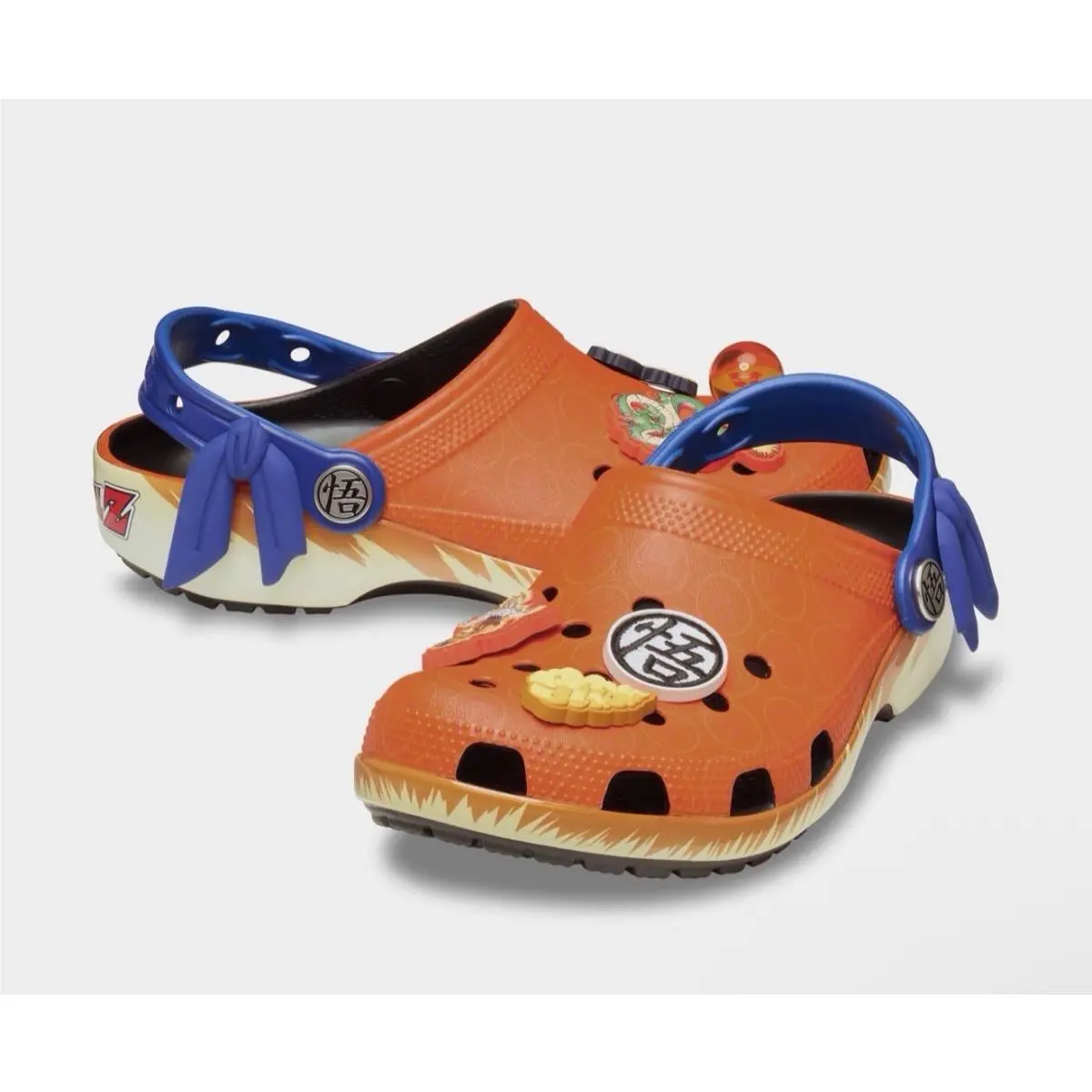 Crocs Classic Clog Dragon Ball Z Goku 210897 90H Orange/blue/black Youth Size 6