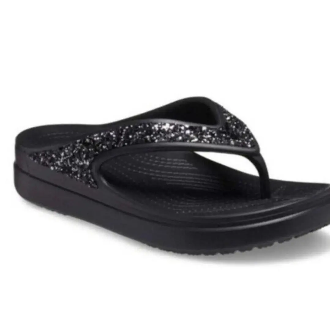 Crocs shoes - Crocs Sloane Glitter Flip Flop - Black 5
