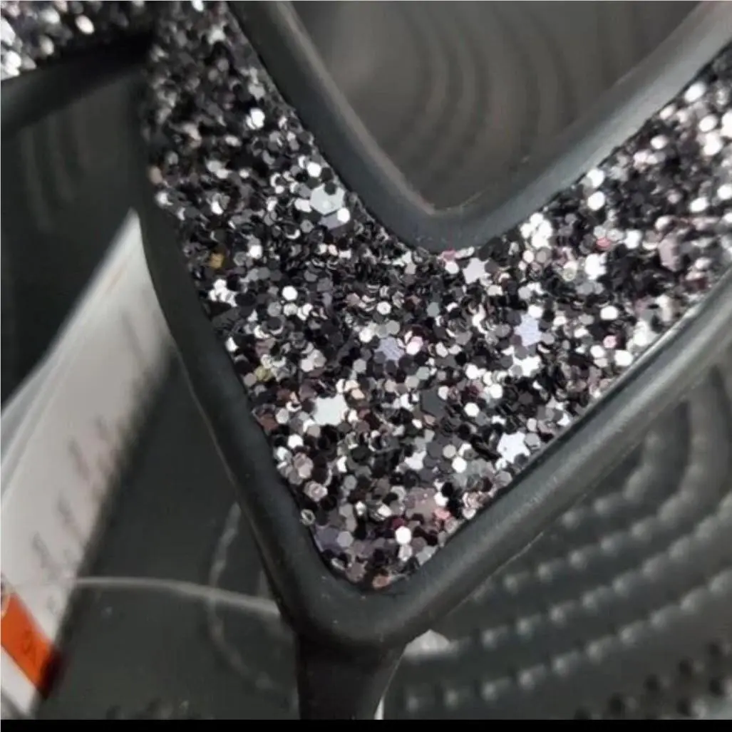 Crocs shoes - Crocs Sloane Glitter Flip Flop - Black 6