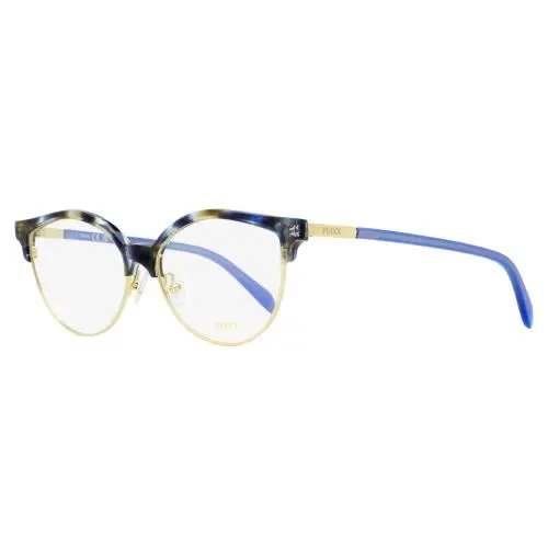 Pucci Oval Brow-line Eyeglasses EP5259 055 Blue Havana/gold 55mm
