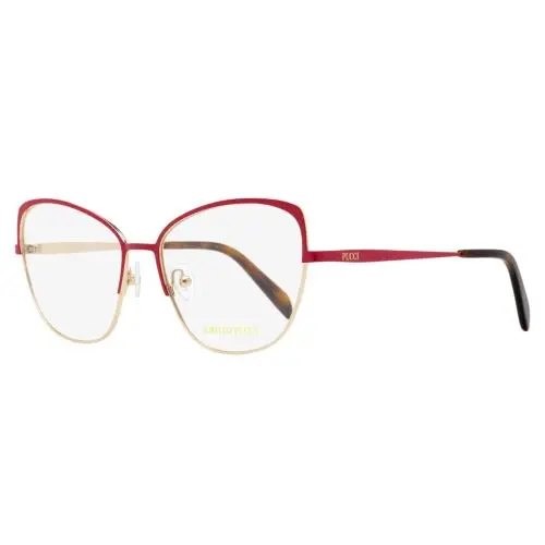 Pucci Slim Butterfly Eyeglasses EP5188 068 Gold/red 56mm