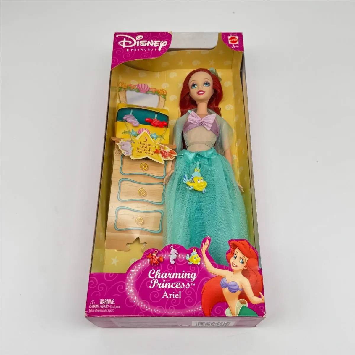 2003 Mattel Disney Princess Charming Princess Ariel Doll B7177 Charm Bracelet NR