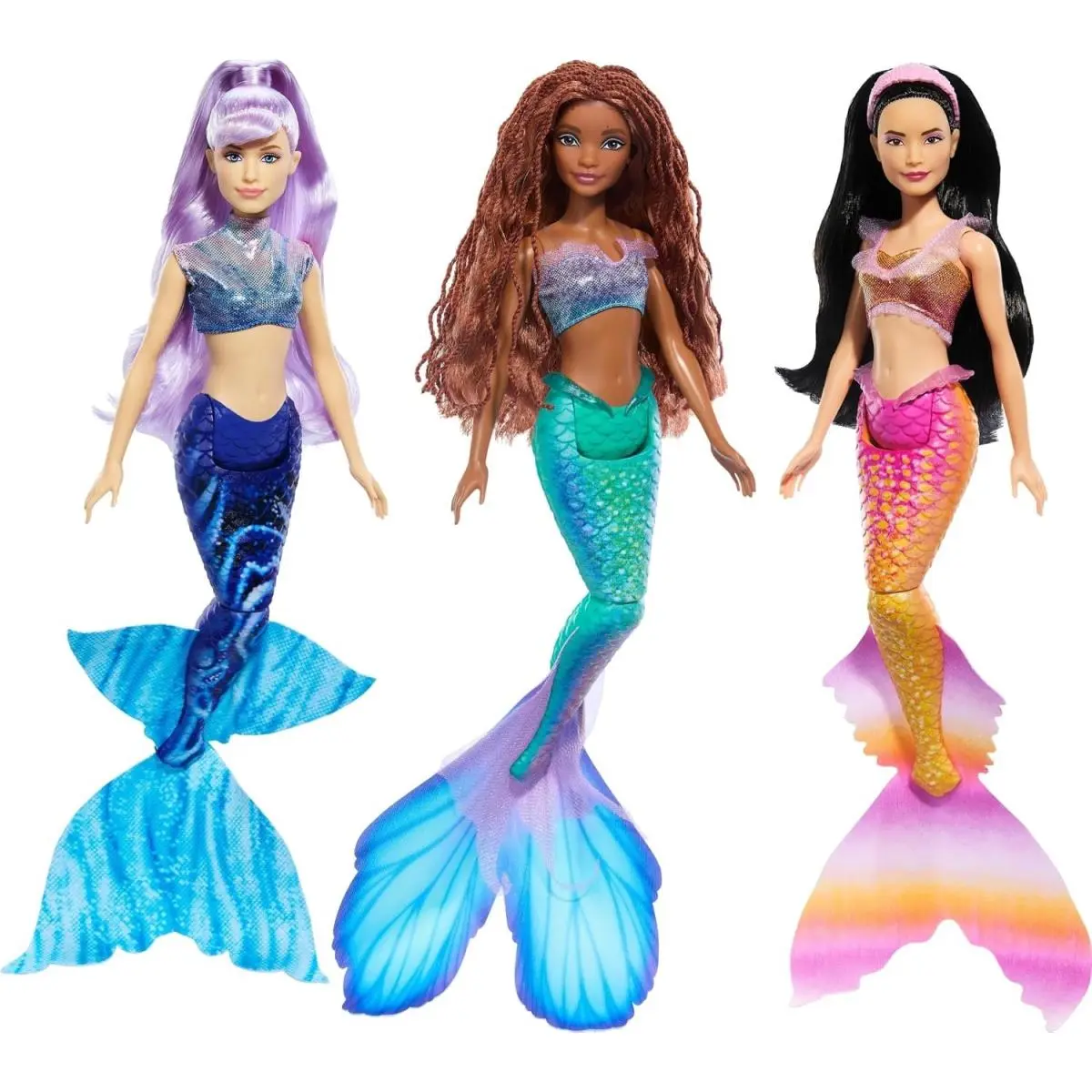Disney The Little Mermaid Ariel Sisters Doll Set with 3 Fashion Mermaid Dolls