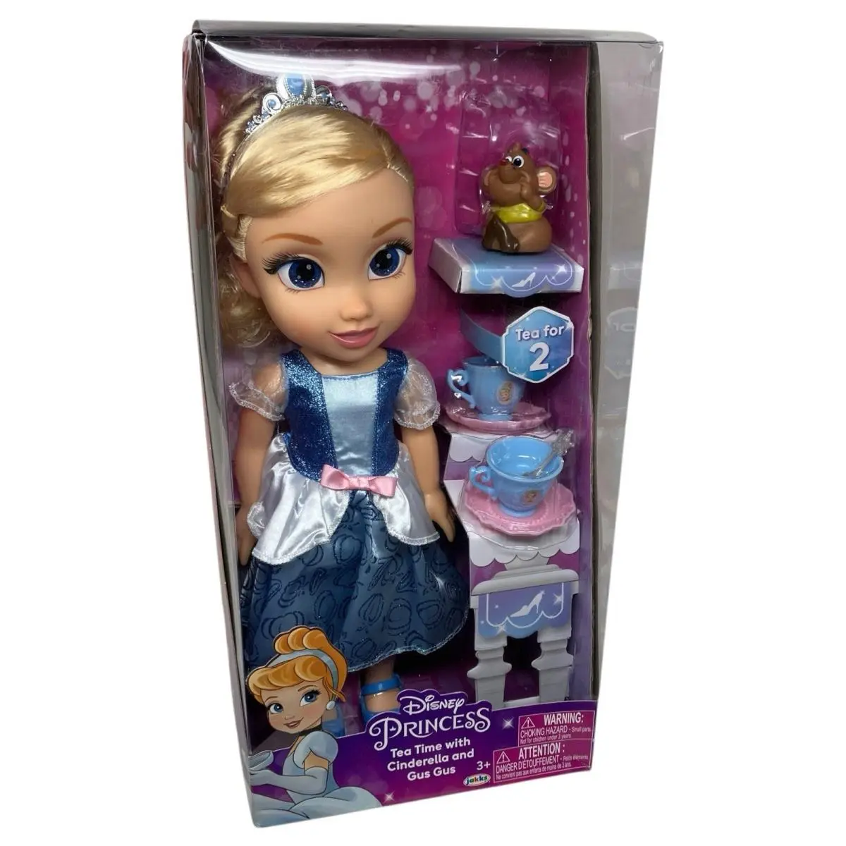 Disney Princess Cinderella Doll Set Tea Time Gus Gus 14” Toddler Doll Retired