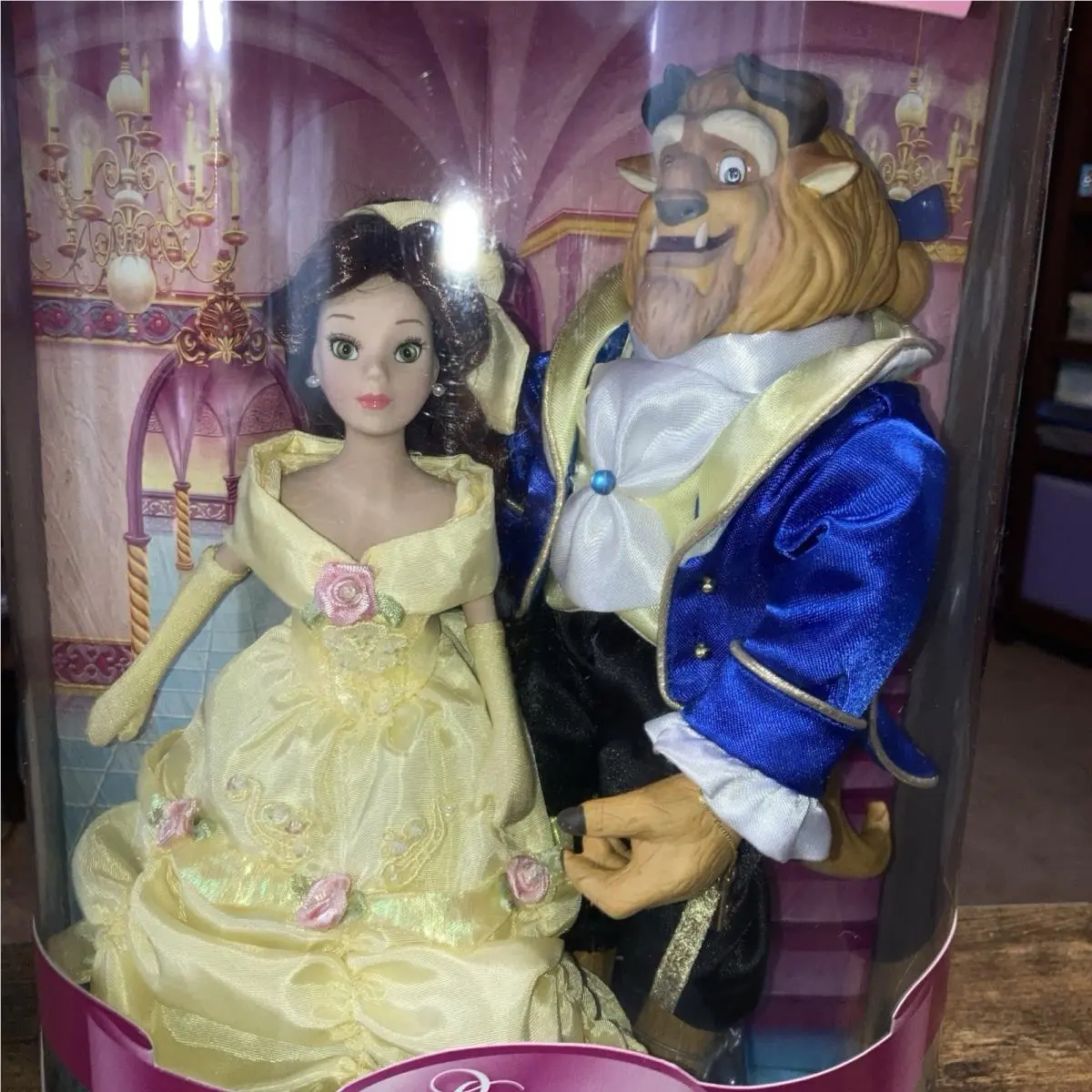 Disney Beauty The Beast Brass Key Porcelain Dolls Dancing with My Prince