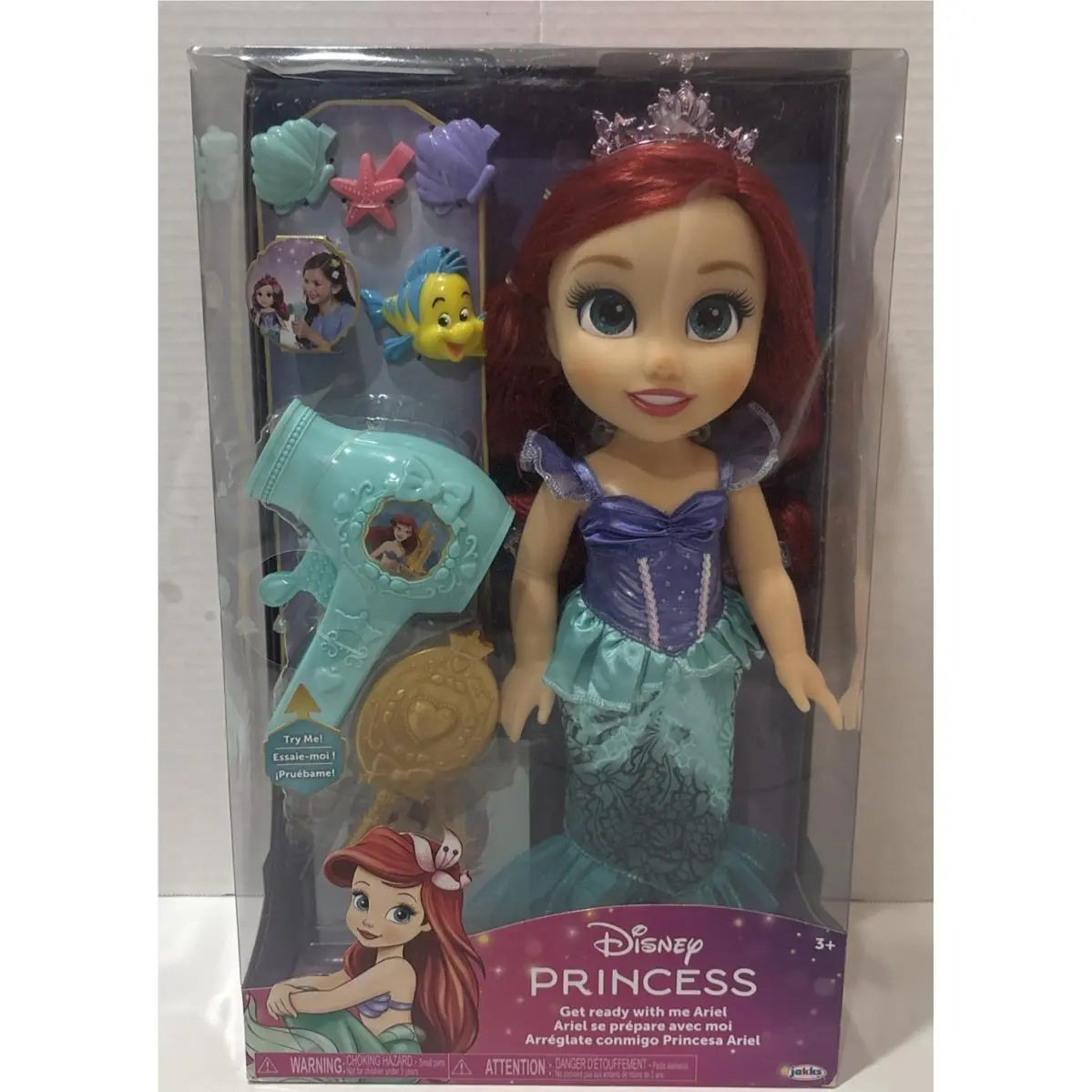 Disney Princess Ariel Get Ready with Me For Toddler Dolls Includes Hair 2025