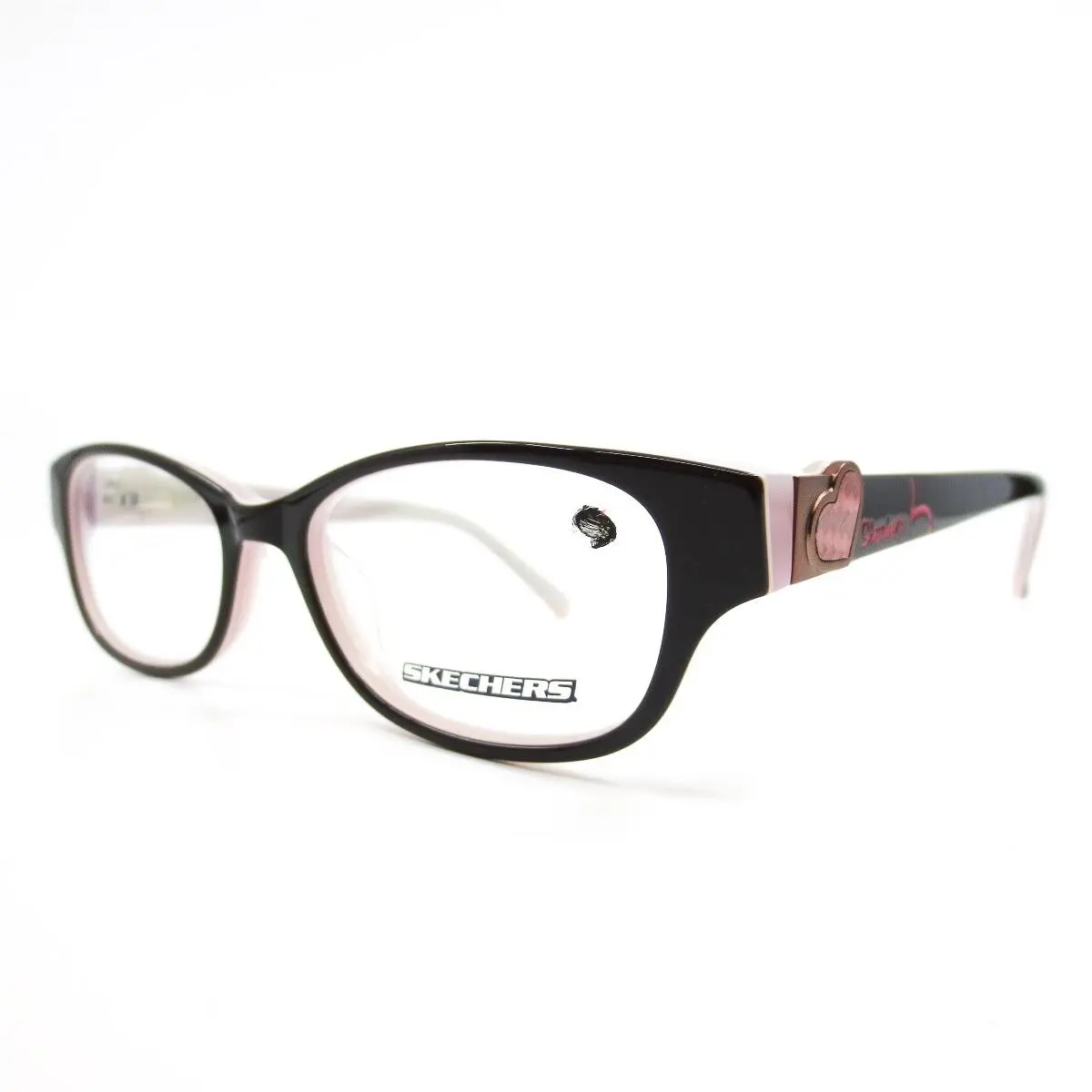 Skechers SE1524 Brnpnk Pink Kids Plastic Rectangle Eyeglasses Frames 47-16-130