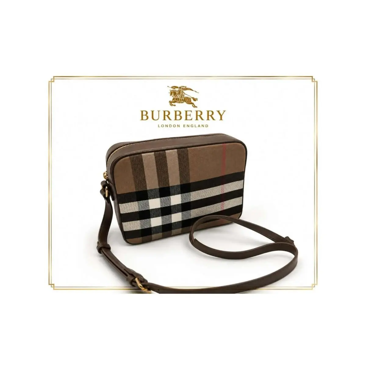 Burberry Vintage Check Camera Crossbody Bag