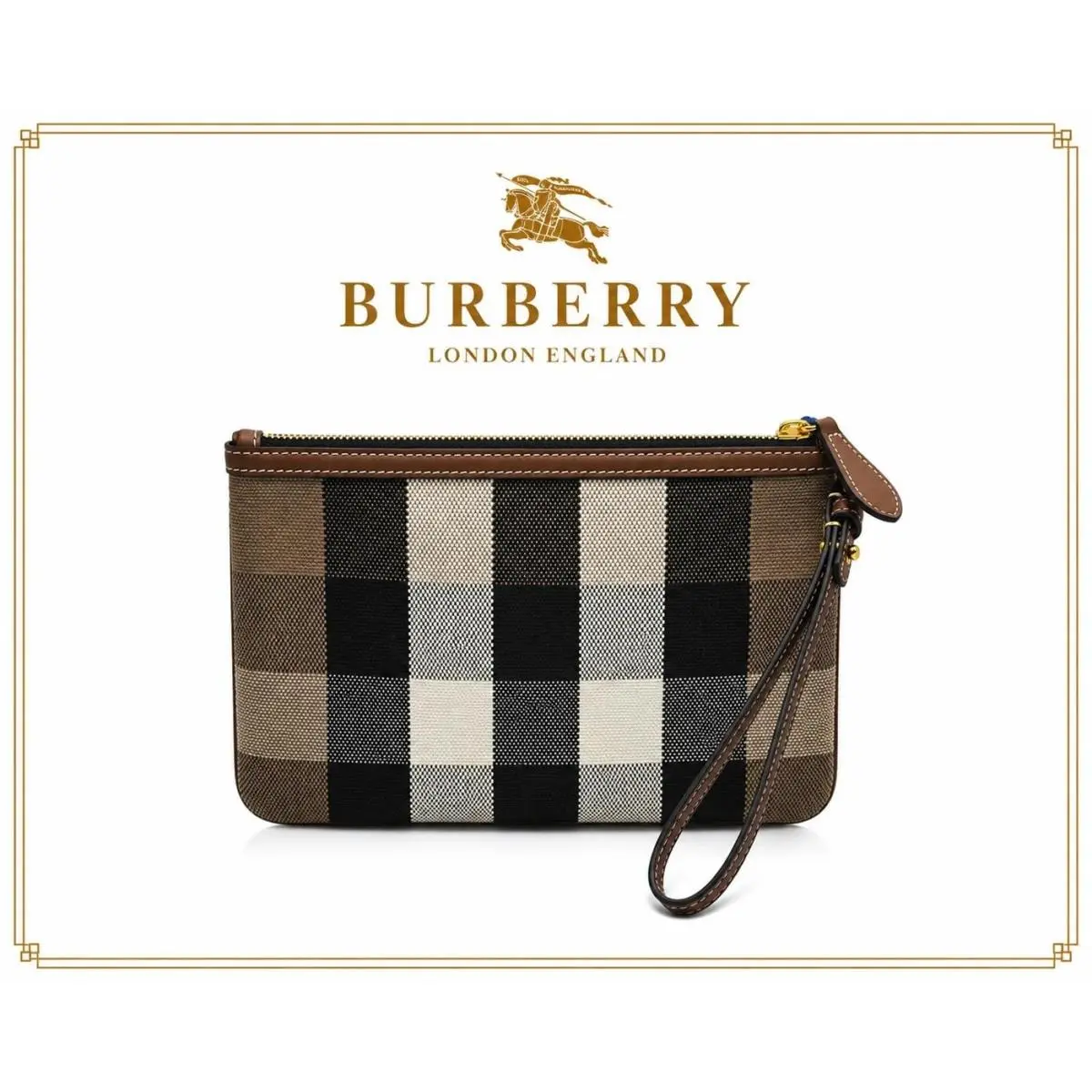 House Check Canvas Wristlet by Burberry
